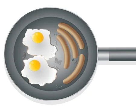 Fried eggs Stock Illustration