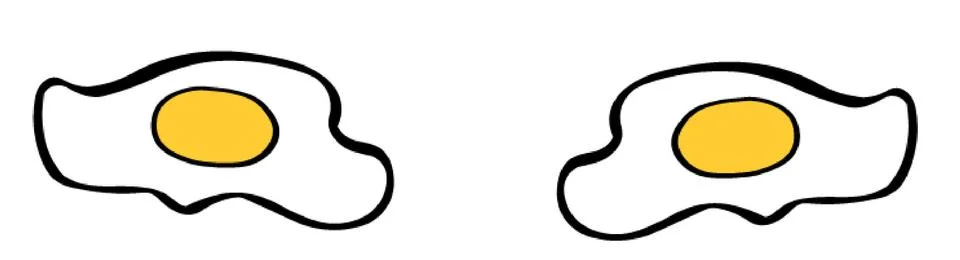 Fried Eggs Stock Illustration