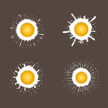 Fried eggs illustration Stock Illustration