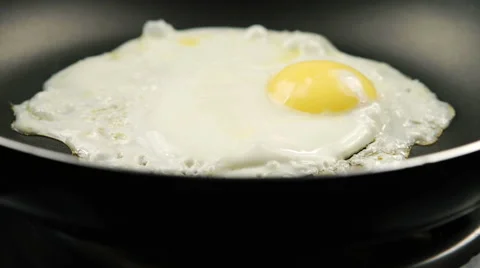 Fried eggs on the pan, Tracking Stock Footage 50235868