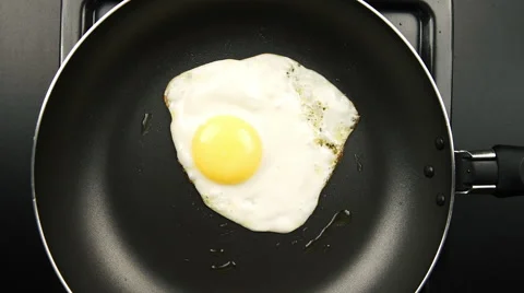 Fried eggs on the pan, Zooming Vídeo Stock 50235853