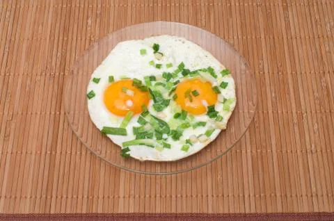 Fried eggs. Stock Photos