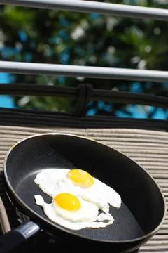 Fried eggs Stock Photos