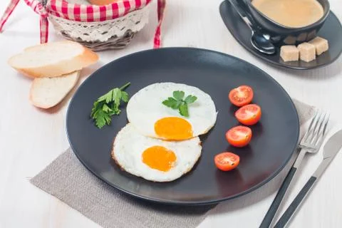 Fried eggs Stock Photos