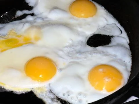 Fried eggs Stock Photos