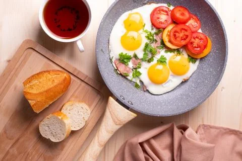 Fried eggs Stock Photos