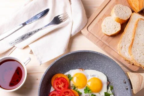 Fried eggs Stock Photos
