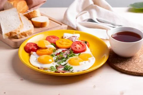 Fried eggs Stock Photos