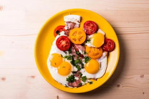 Fried eggs Stock Photos