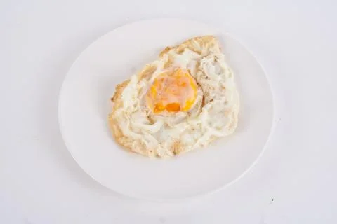 Fried Eggs on a plate Stock Photos