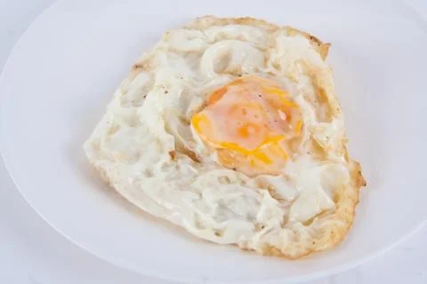 Fried Eggs on a plate Stock Photos