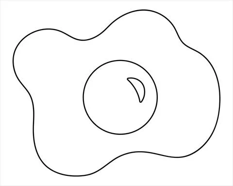 Fried eggs. Sketch. Vector illustration. Stock Illustration