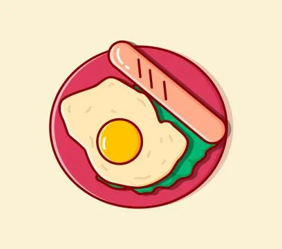 Fried eggs. Vector illustration. Flat. Stock-Illustration