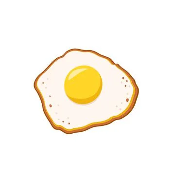 Fried eggs with yellow yolk Stock Illustration