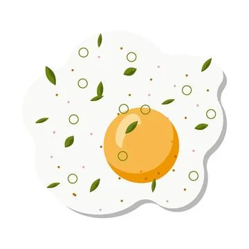 Fried egg.Tasty breakfast. Stock-Illustration