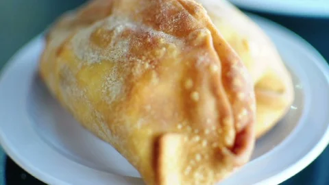 Fried Empanada Stock Footage 92358409