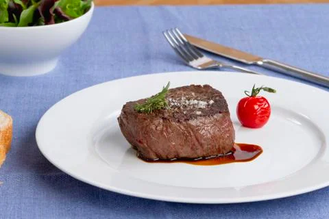 A fried fillet steak Stock Photos