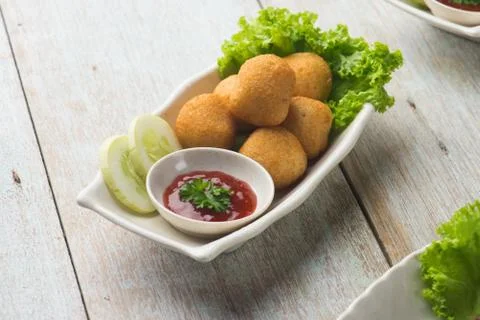 Fried fish ball Stock Photos