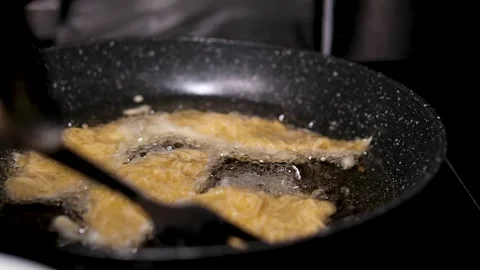 Fried fish batter fry served in a Bengali wedding Stock Footage 323531642