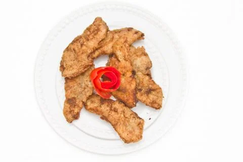 Fried Fish Fillet Stock Photos