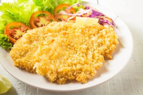 Fried fish fillet Foto stock
