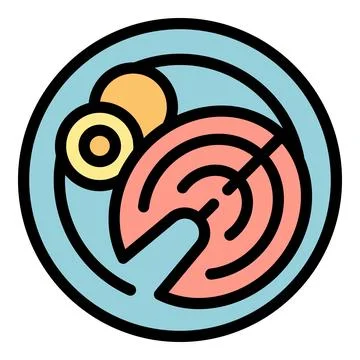 Fried fish icon vector flat Stock Illustration