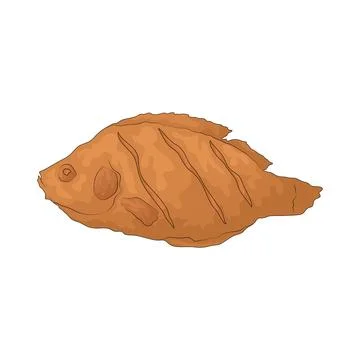 Fried fish illustration Stock Illustration