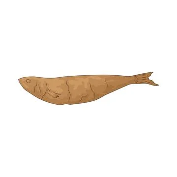 Fried fish illustration Stock Illustration
