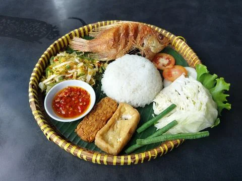 Fried fish menu. Foto stock