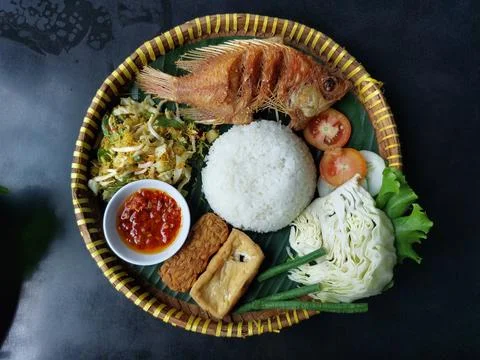 Fried fish menu. Stock Photos