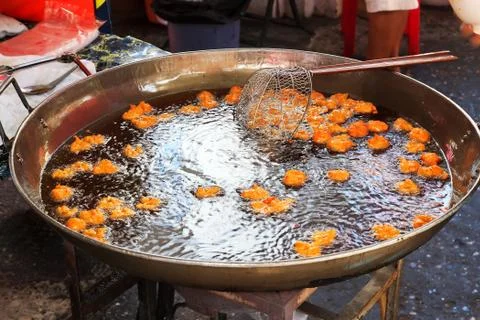 Fried fish patty Stock Photos