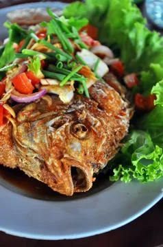 Fried fish Stock Photos