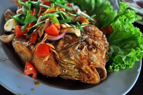Fried fish Foto stock