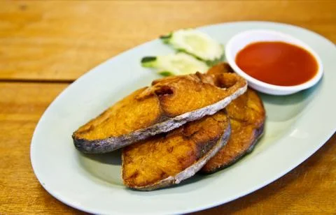 Fried fish 库存照片