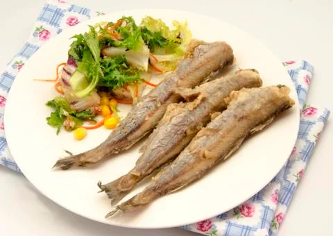 Fried fish Stock Photos