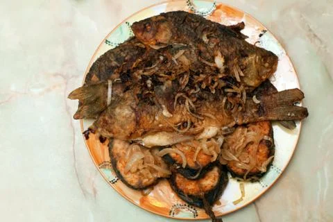 Fried fish Stock Photos