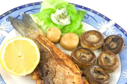 Fried fish Stock Photos