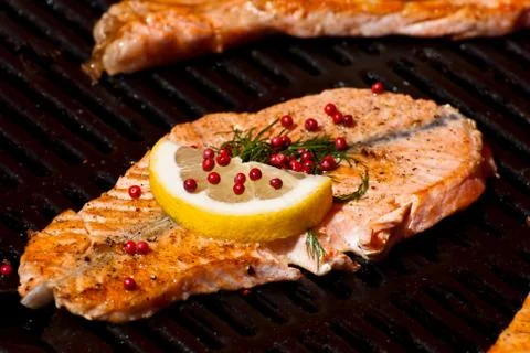 Fried fish. Stock Photos