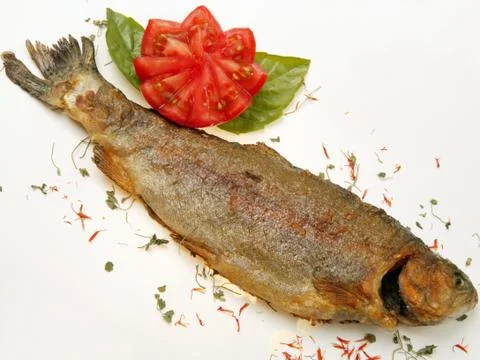 Fried fish Stock Photos