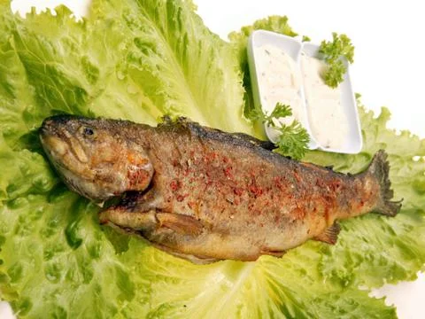 Fried fish Stock Photos