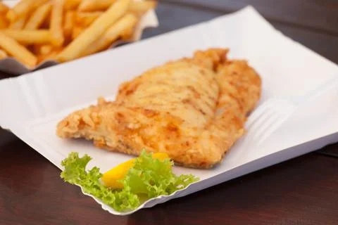 Fried fish. Stock Photos