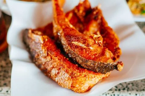 Fried fish Fotos Stock