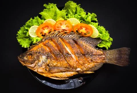 Fried fish Stock Photos