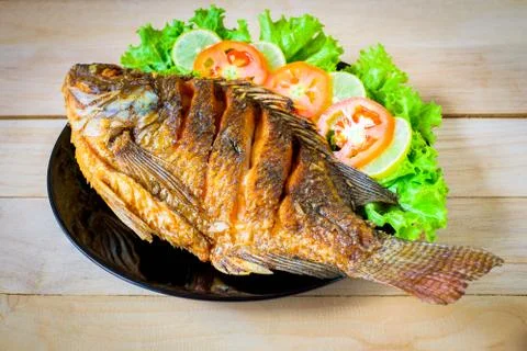 Fried fish Stock Photos