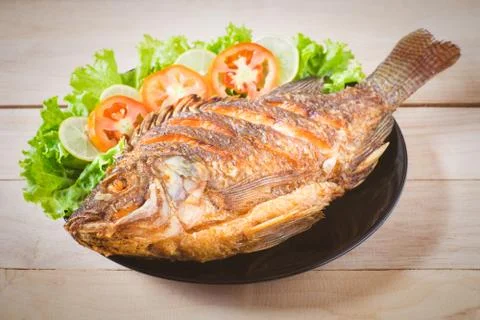 Fried fish Stock Photos