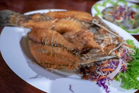 Fried fish Stock Photos