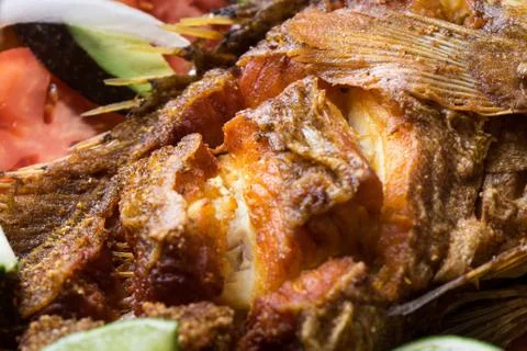 Fried fish Stock Photos