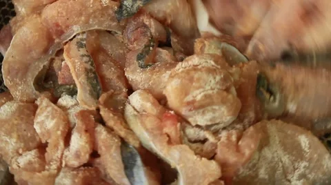 Fried fish processing Video stock 54679082