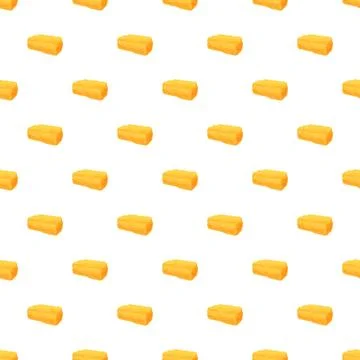 Fried food snack seamless pattern on white background イラスト素材