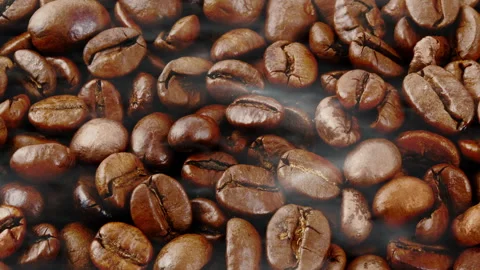 Fried fresh coffee beans Stock Footage 196069075